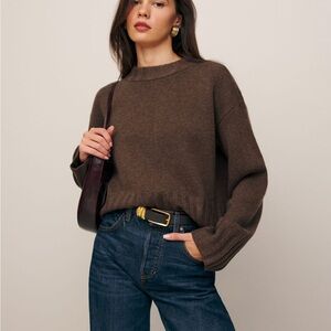 Mer Regenerative Wool Sweater in cocoa